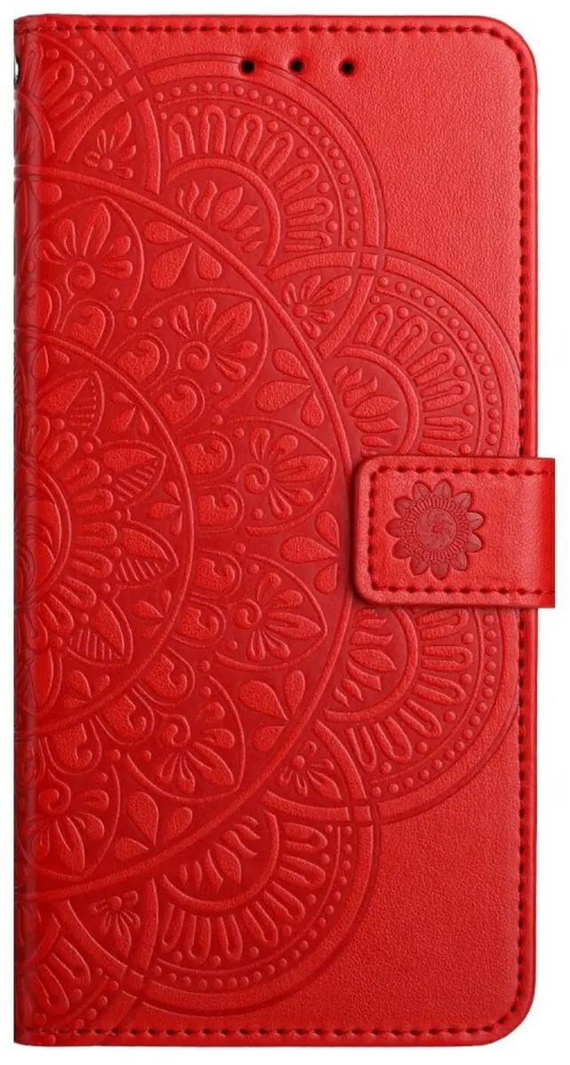 Selected Mandala Book Case Samsung Galaxy A17/A26 - Hoesje Rood - 3 Pasjes
