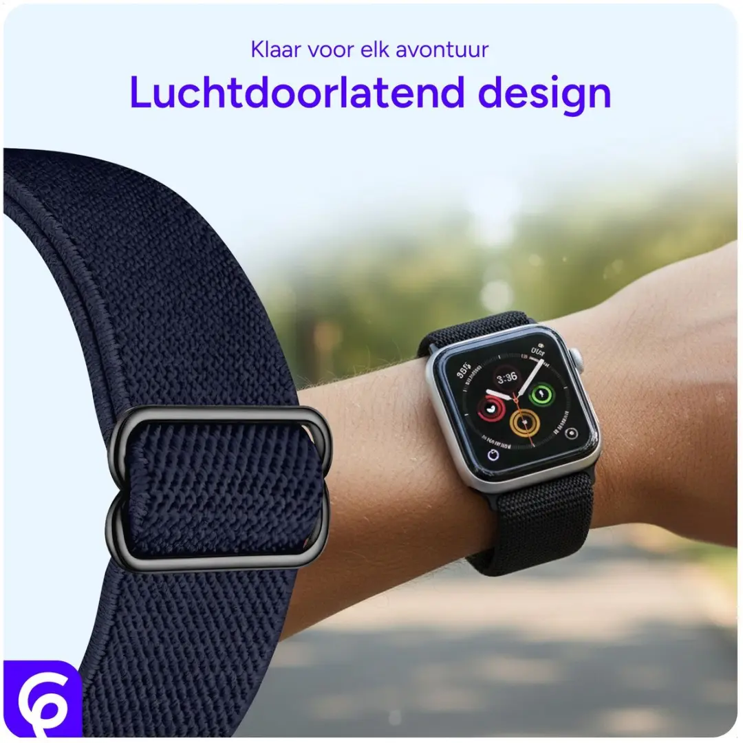 Selected SBG Nylon Sportband Apple Watch - 38-42mm - Donkerblauw