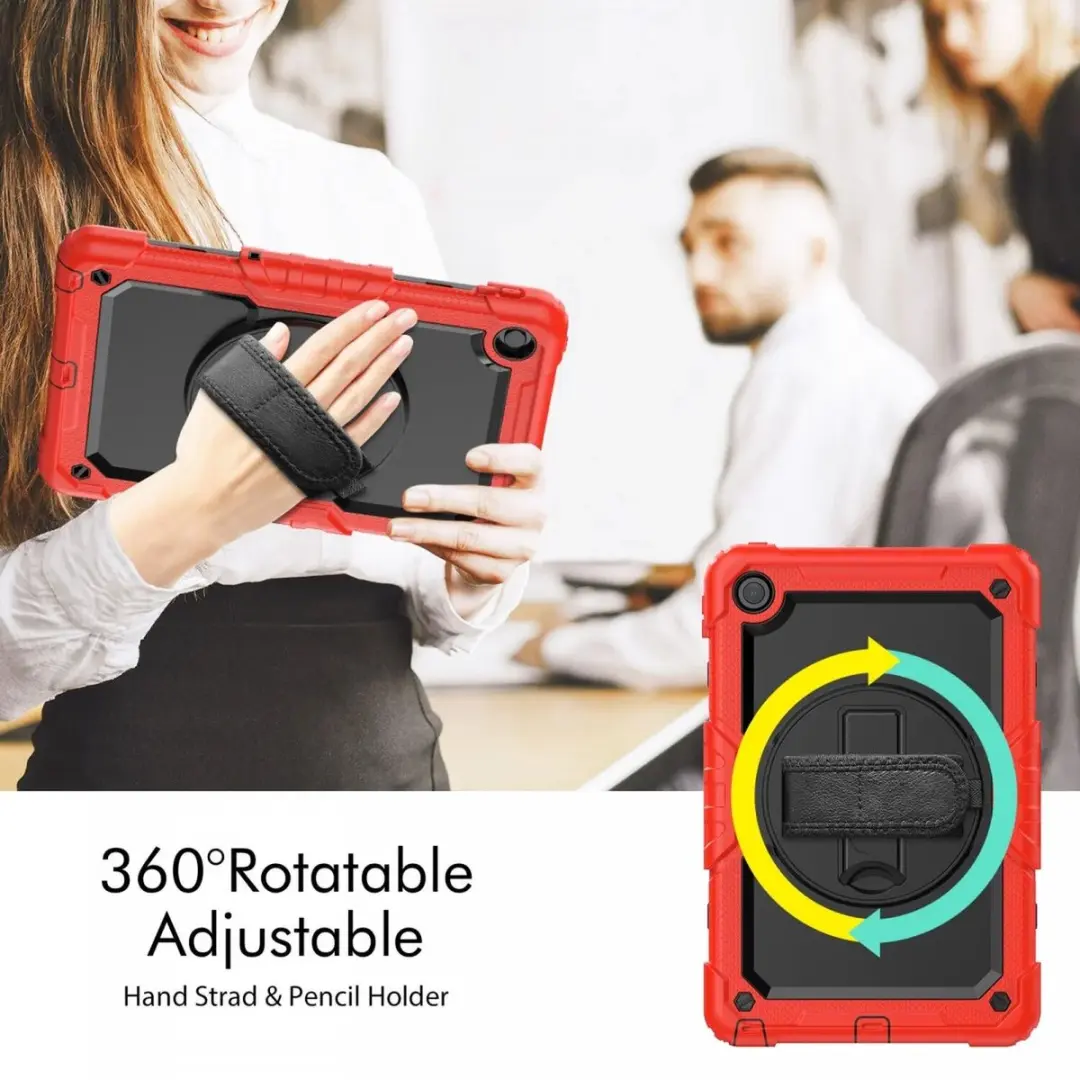 Selected Hoes met Screenprotector Lenovo Tab M10 Plus Gen 3 - Rood