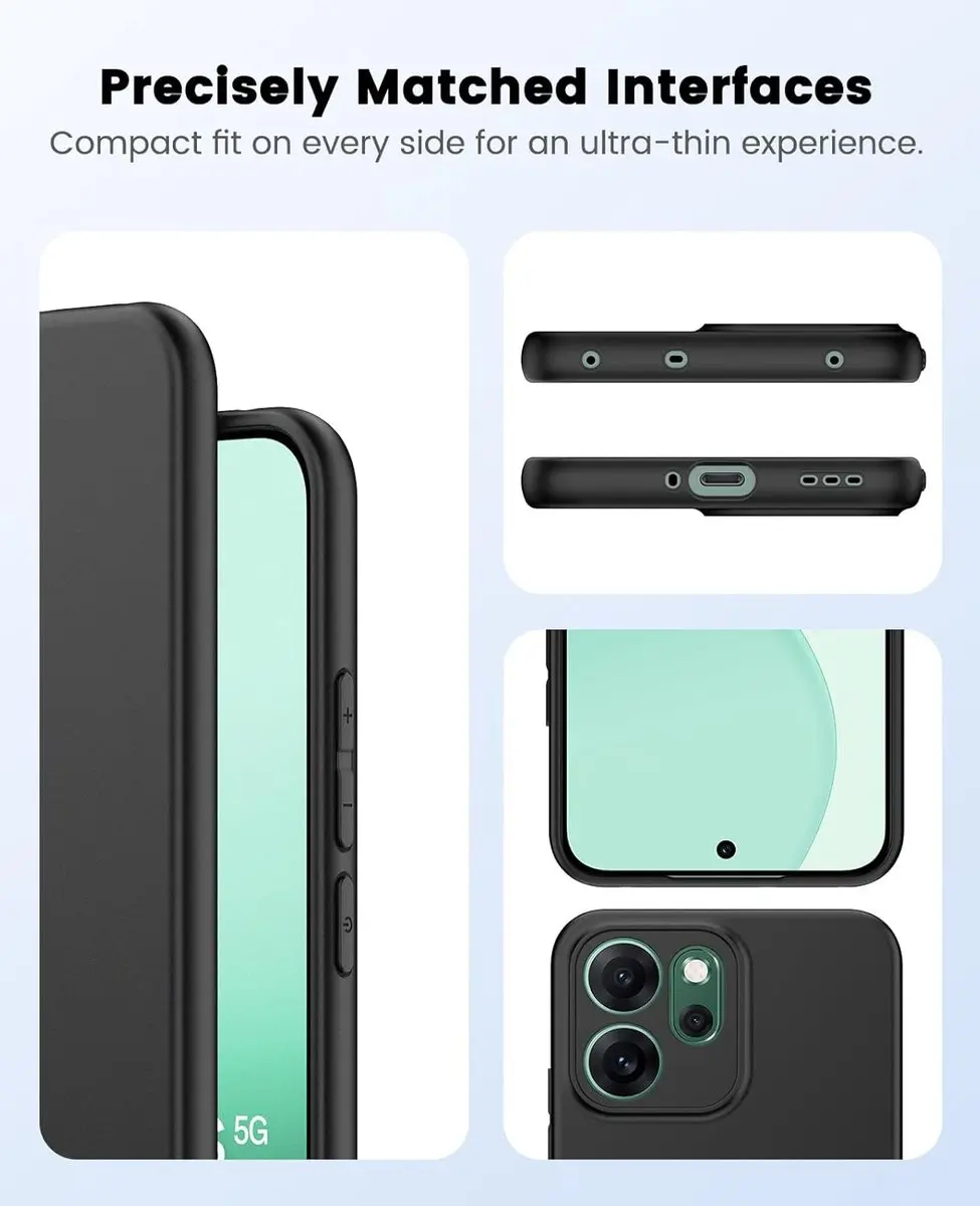 Selected Zwart Dun TPU Hoesje Oppo Reno 14 F
