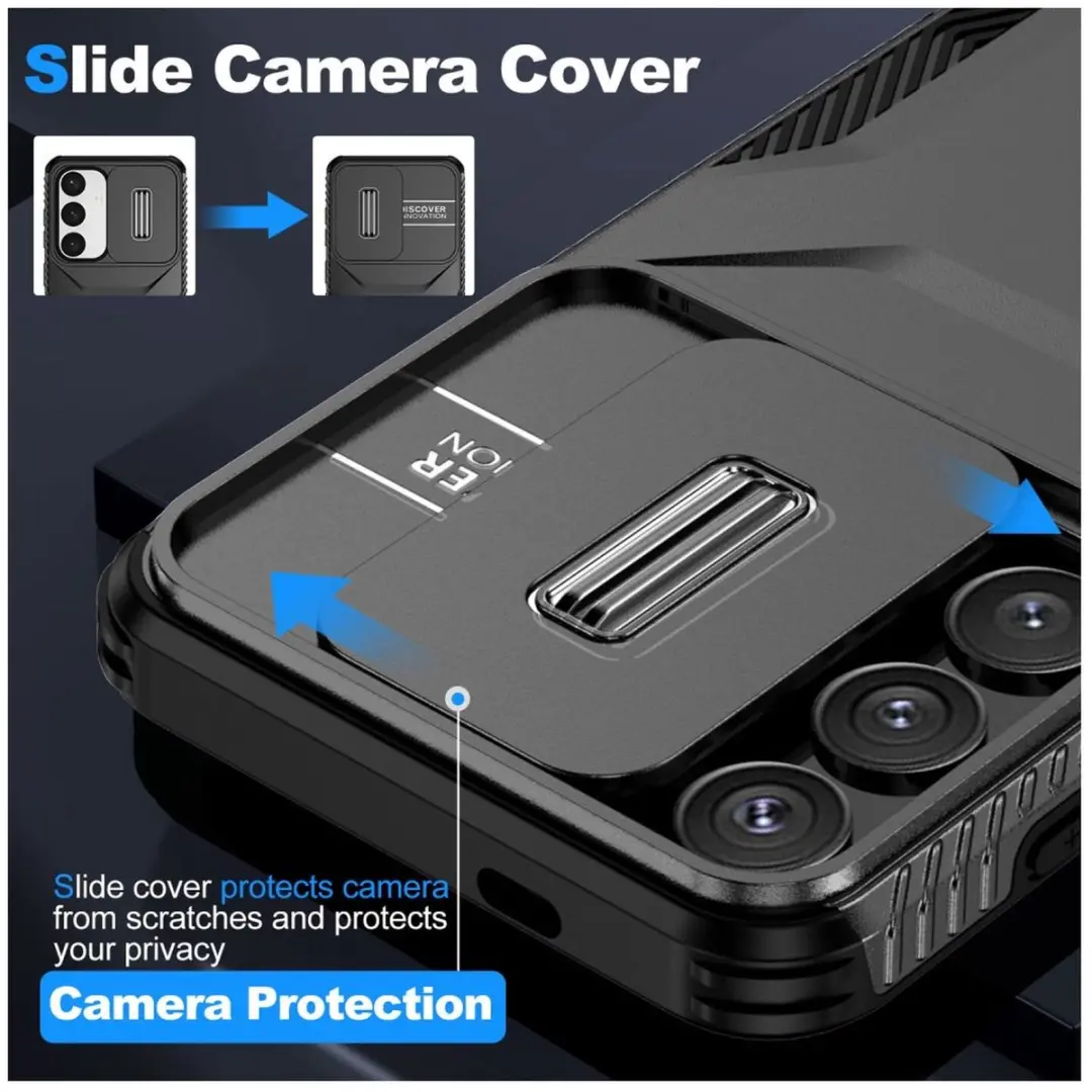Selected Hoesje Samsung Galaxy S25/S24 Back Cover Camera Slider - Zwart - afbeelding 6 van 6