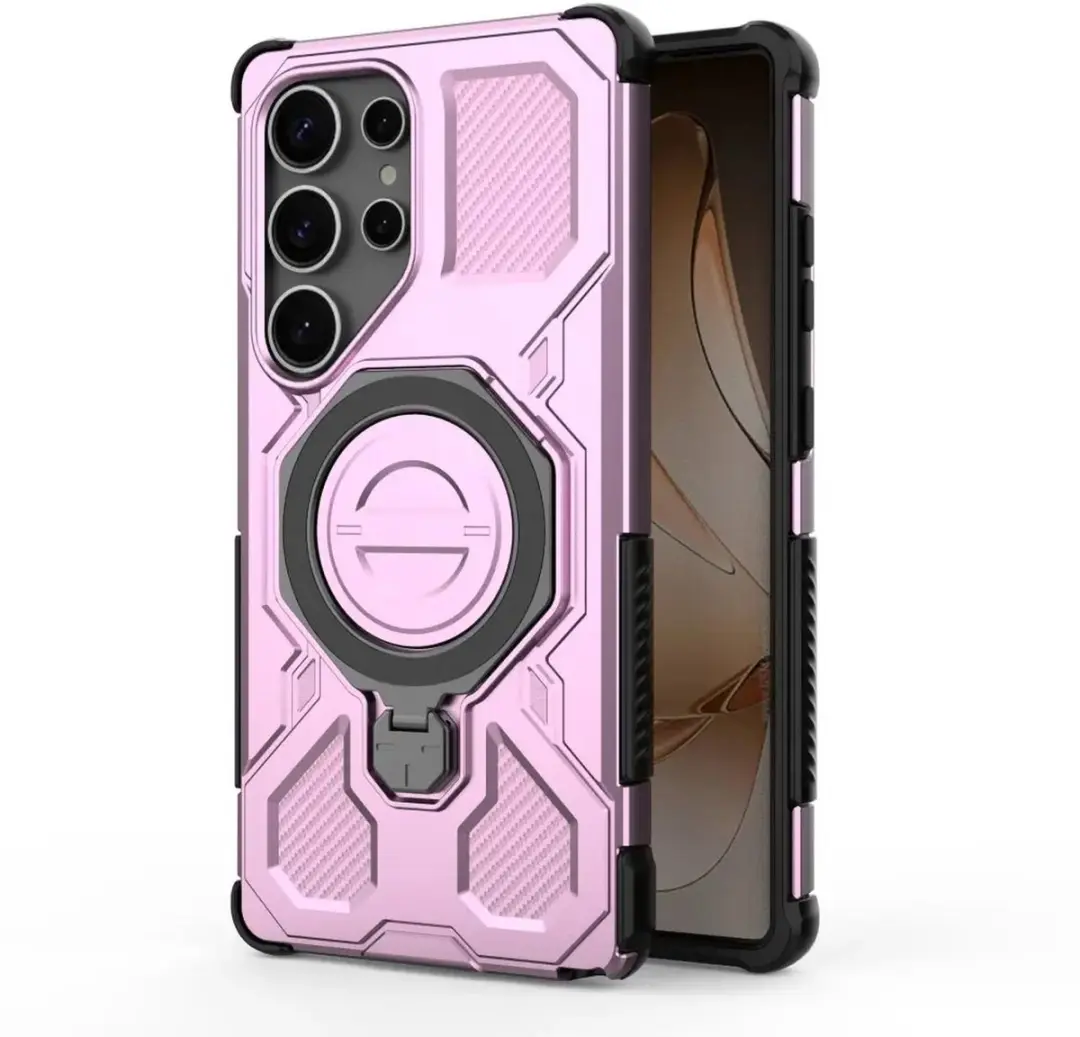Selected Hoesje Samsung Galaxy S25 Ultra MagSafe Roze - 360° Draaibare Stand - afbeelding 6 van 6