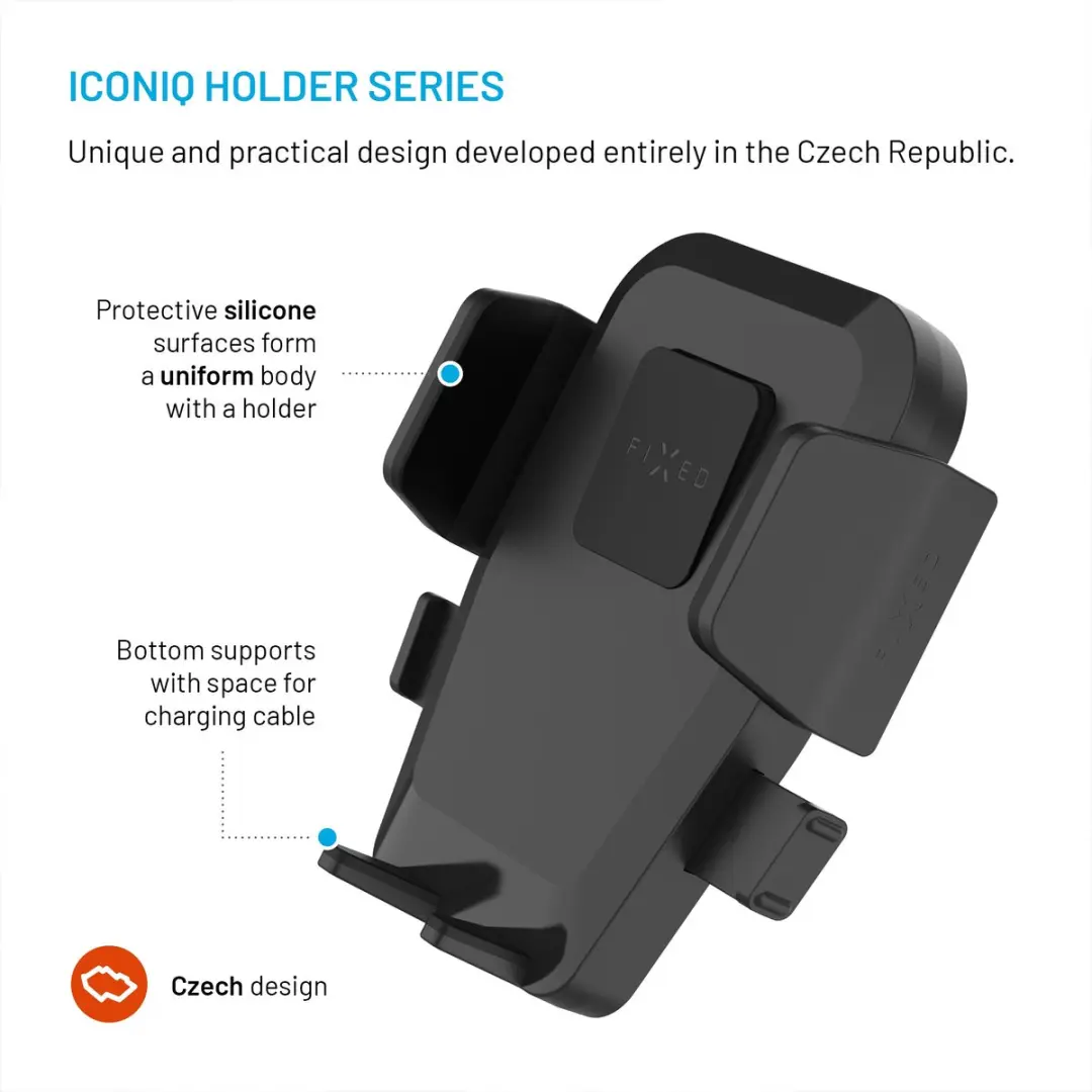 Fixed Iconiq XXL Autotelefoonhouder - Zwart