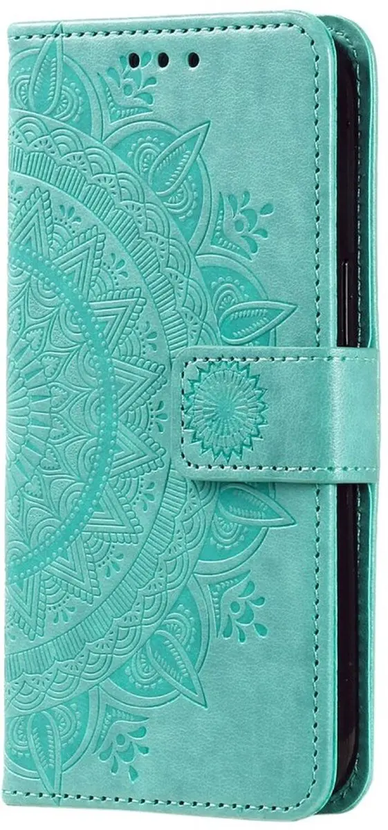 Selected Hoesje Samsung Galaxy A37 Mandala - Groen - 3 Pasjes