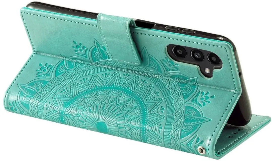 Selected Hoesje Samsung Galaxy A37 Mandala - Groen - 3 Pasjes