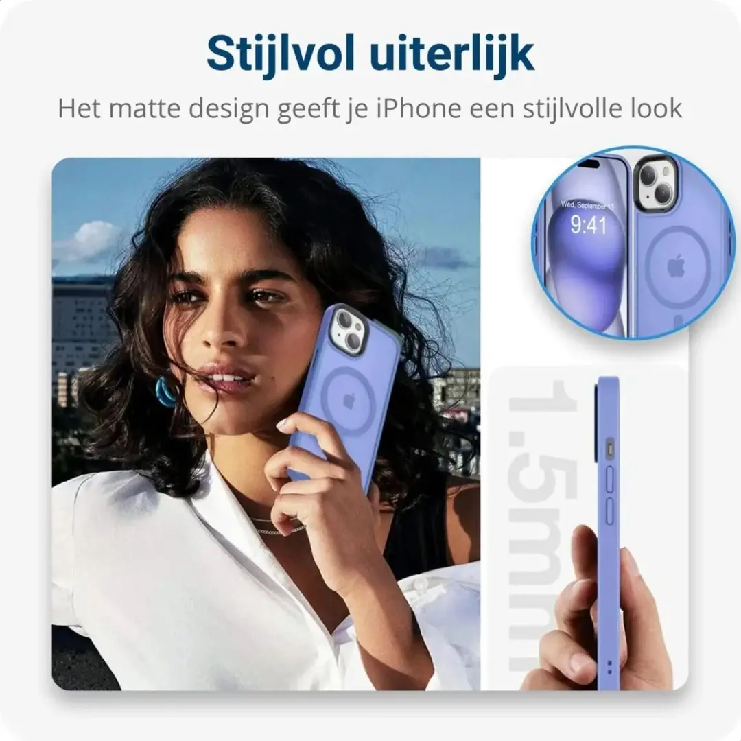 Selected Hoesje iPhone 15 MagSafe Blauw