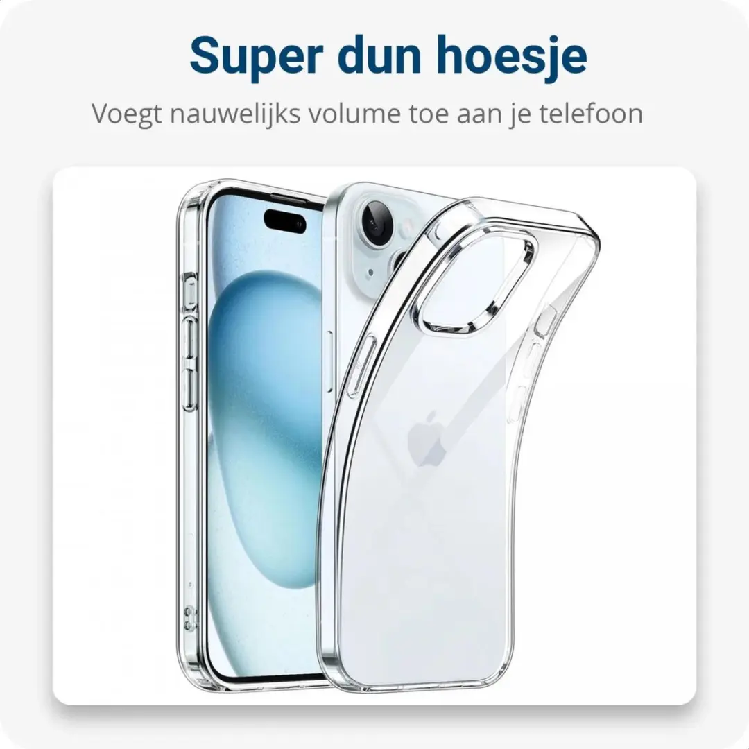 Selected Schokbestendig Hoesje iPhone 15 - Transparant
