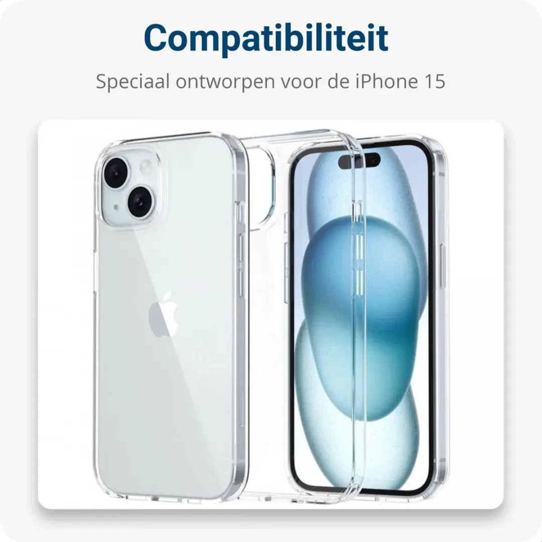 Selected Schokbestendig Hoesje iPhone 15 - Transparant