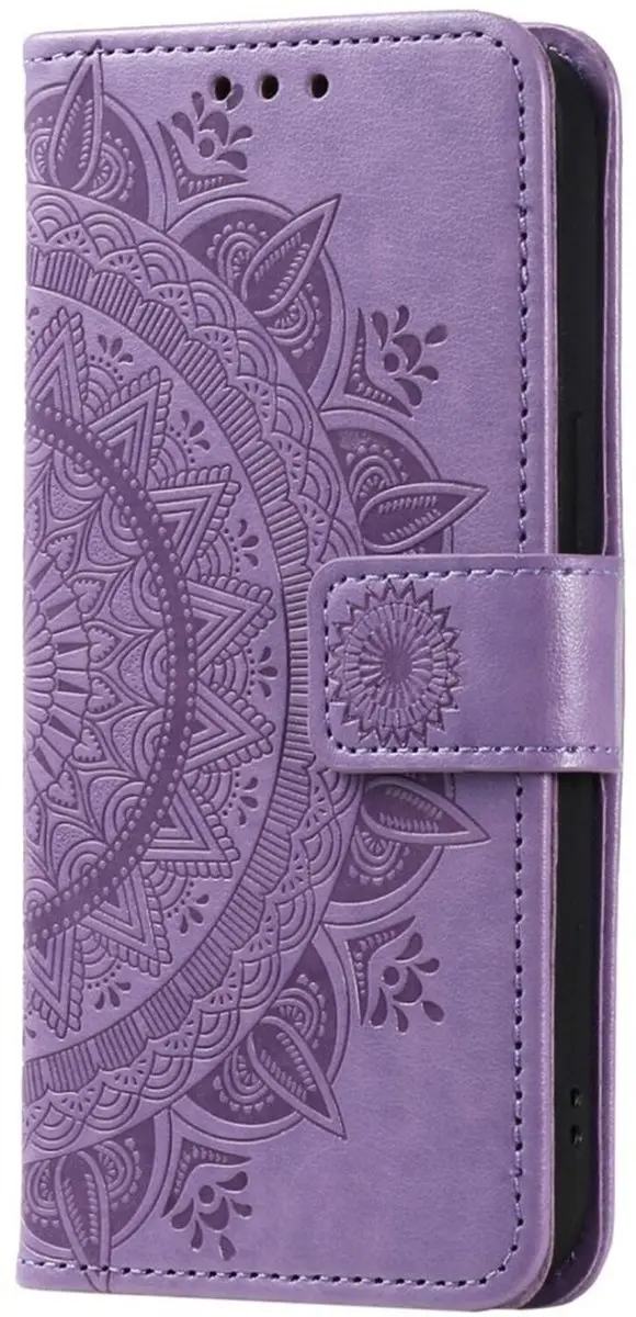 Selected Motorola Moto G86 Mandala Hoesje - Paars - 3 Pasjes