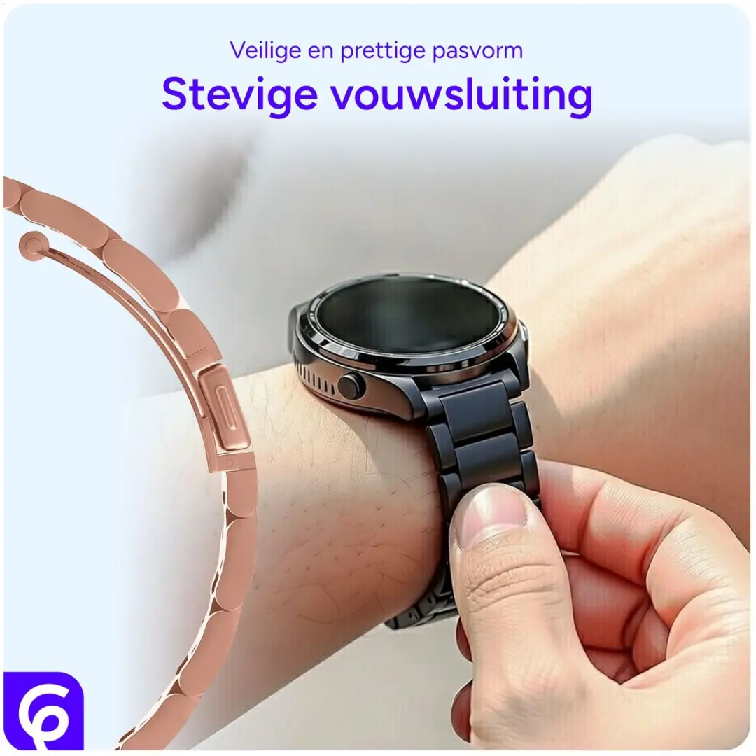 Selected SBG RVS Schakelbandje Samsung Galaxy Watch 9/8 - Roze Goud