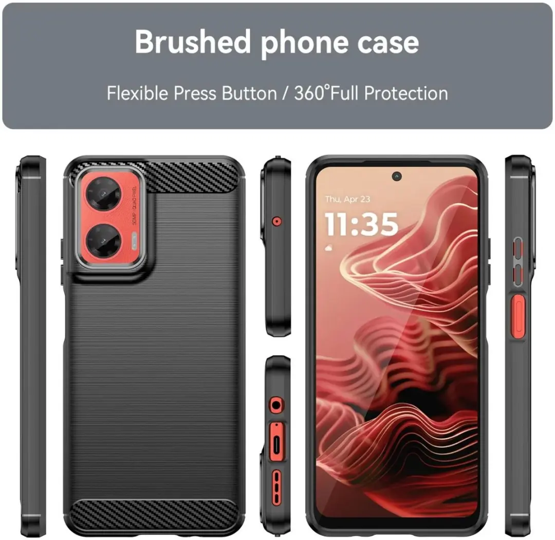 Selected TPU Hoesje Motorola Moto G35 - Zwart