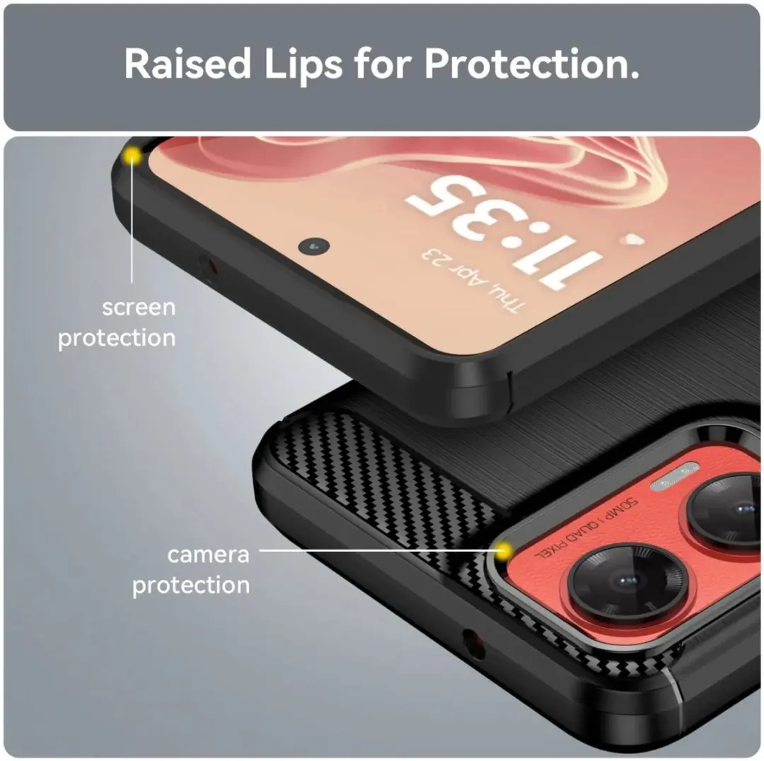 Selected TPU Hoesje Motorola Moto G35 - Zwart
