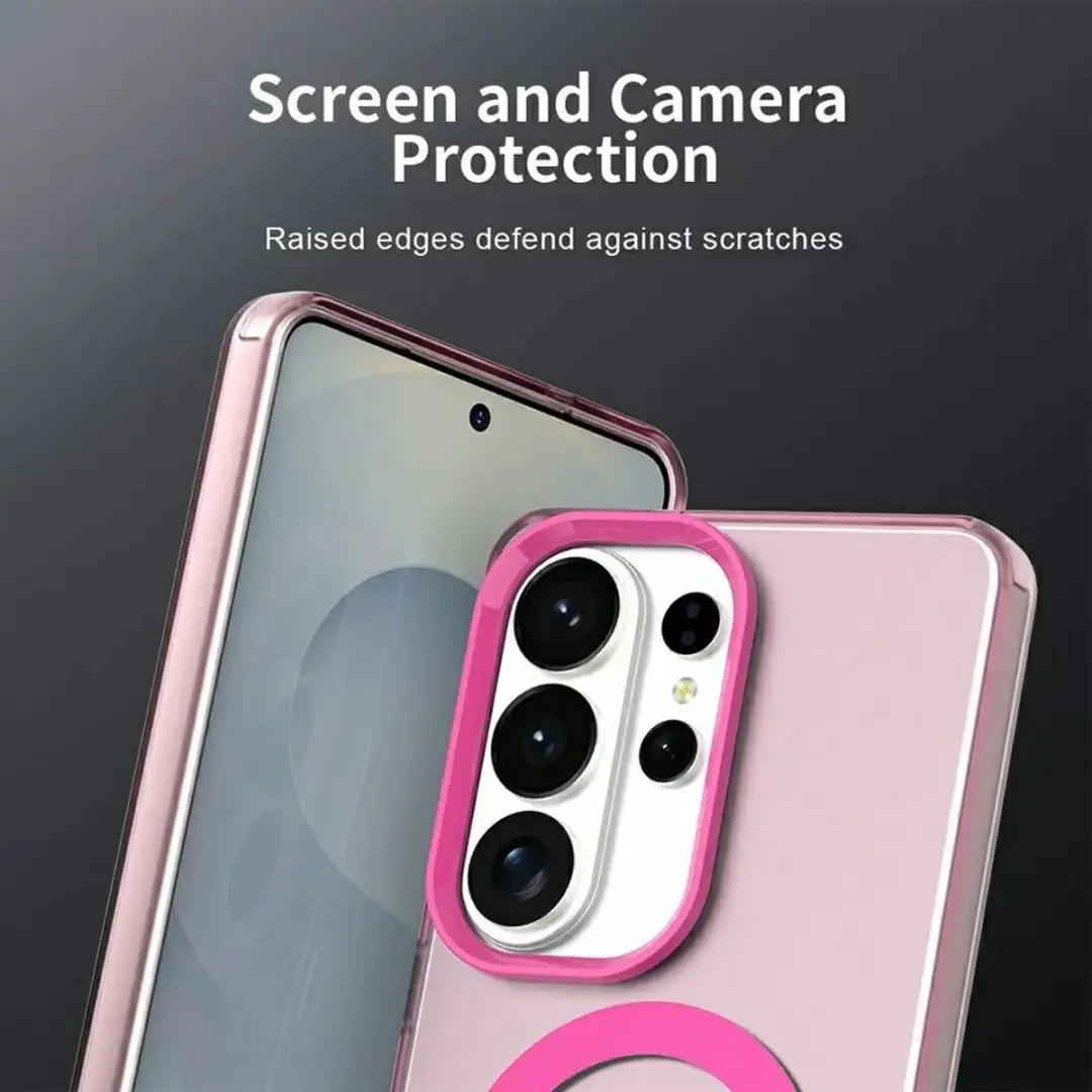 Selected MagSafe Backcover Hoesje Samsung Galaxy S26 Ultra - Roze & Transparant - afbeelding 6 van 6