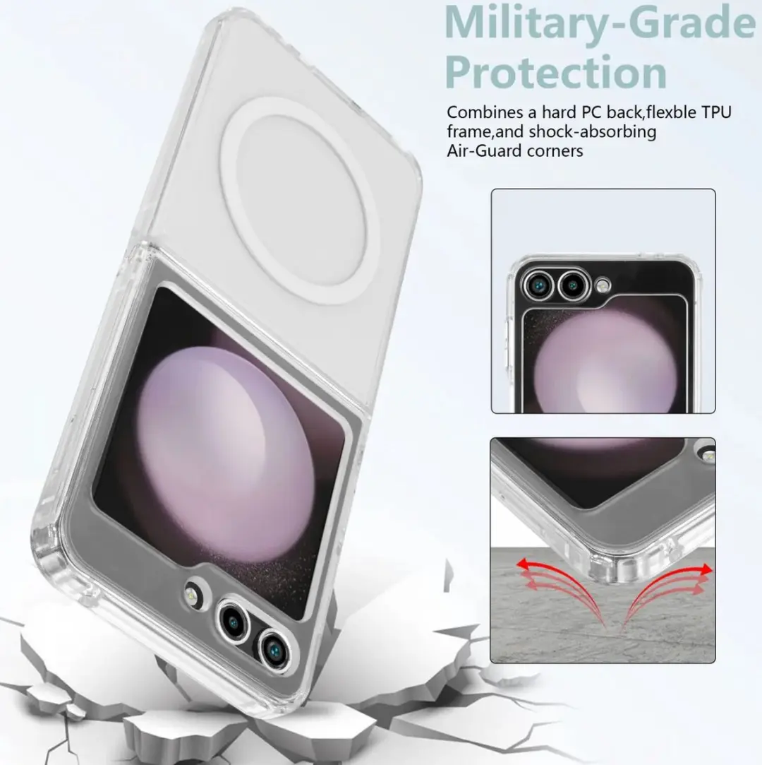 Selected Hoesje Samsung Galaxy Z Flip 5 MagSafe Transparant