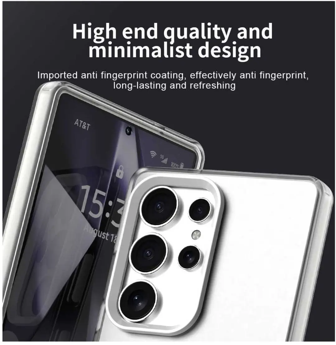 Selected MagSafe Backcover Hoesje Samsung Galaxy S25 Ultra - Wit & Transparant