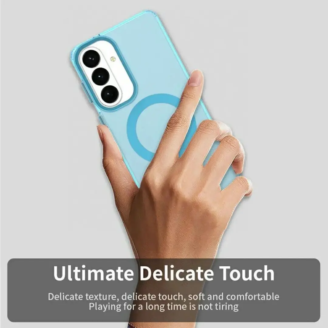 Selected MagSafe Backcover Hoesje Samsung Galaxy S26 Plus - Blauw & Transparant - afbeelding 6 van 6