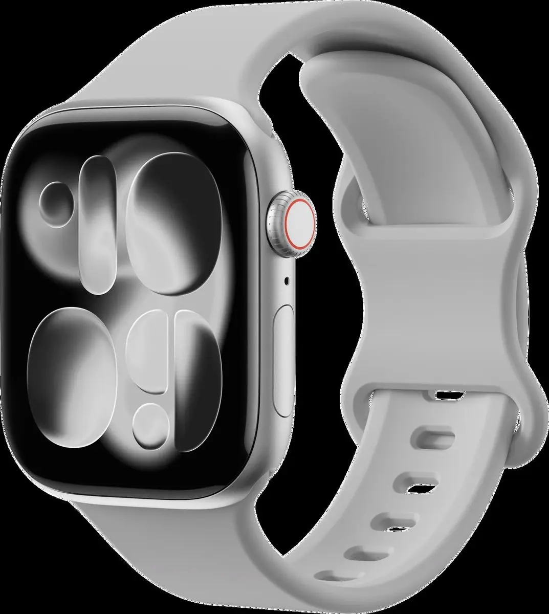 Selected SBG Siliconen Bandje Apple Watch 3 Stuks - 42/44/45mm - Zwart/Wit/Grijs