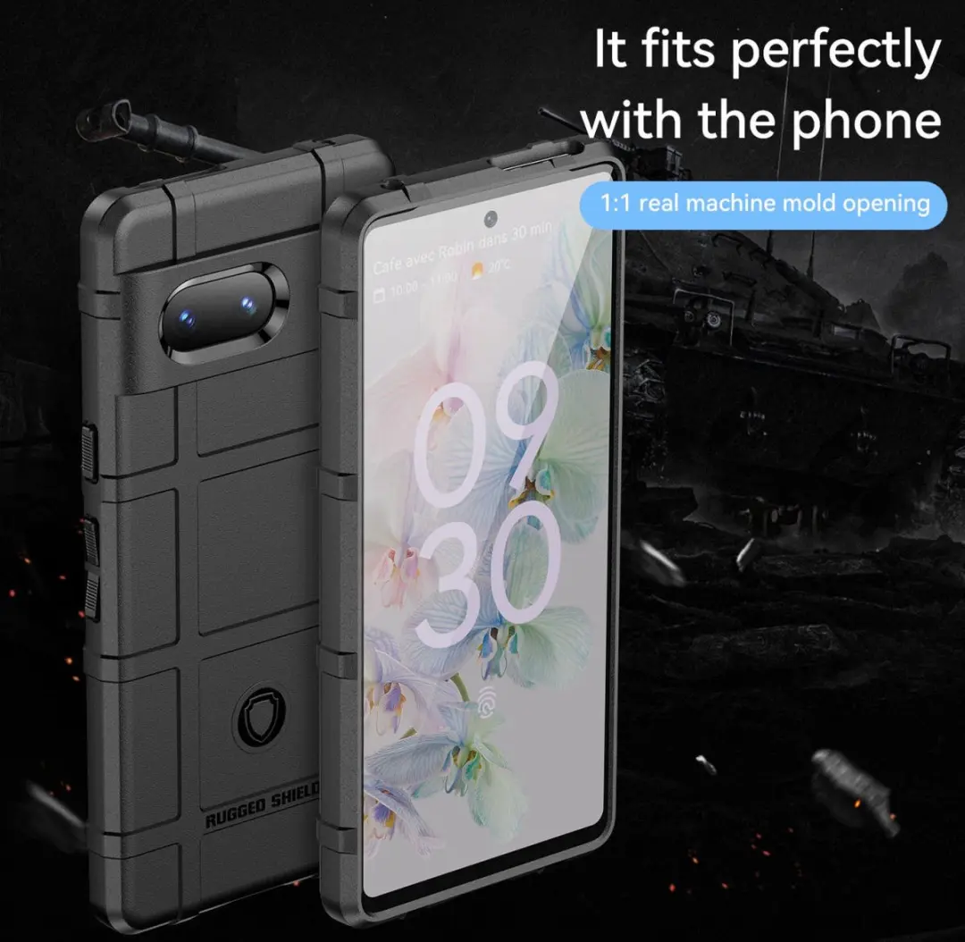 Selected Rugged Shield Hoesje Google Pixel 7 - Zwart