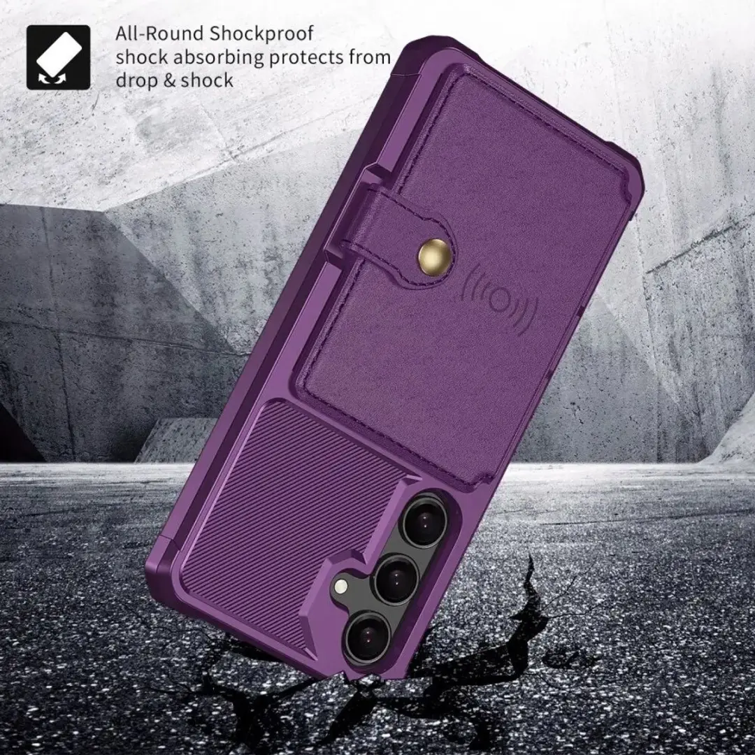 Selected Portemonnee Hoesje Samsung Galaxy S25 Plus - 4 Pasjes - Paars