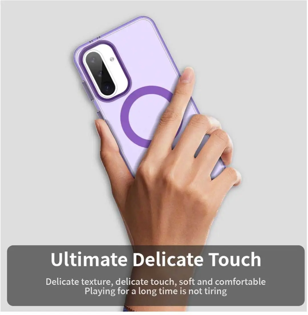 Selected MagSafe Backcover Hoesje Samsung Galaxy A56/A36 - Paars & Transparant