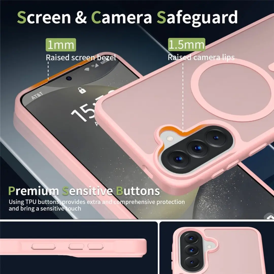 Selected Hoesje Samsung Galaxy A57 MagSafe Roze - Matte