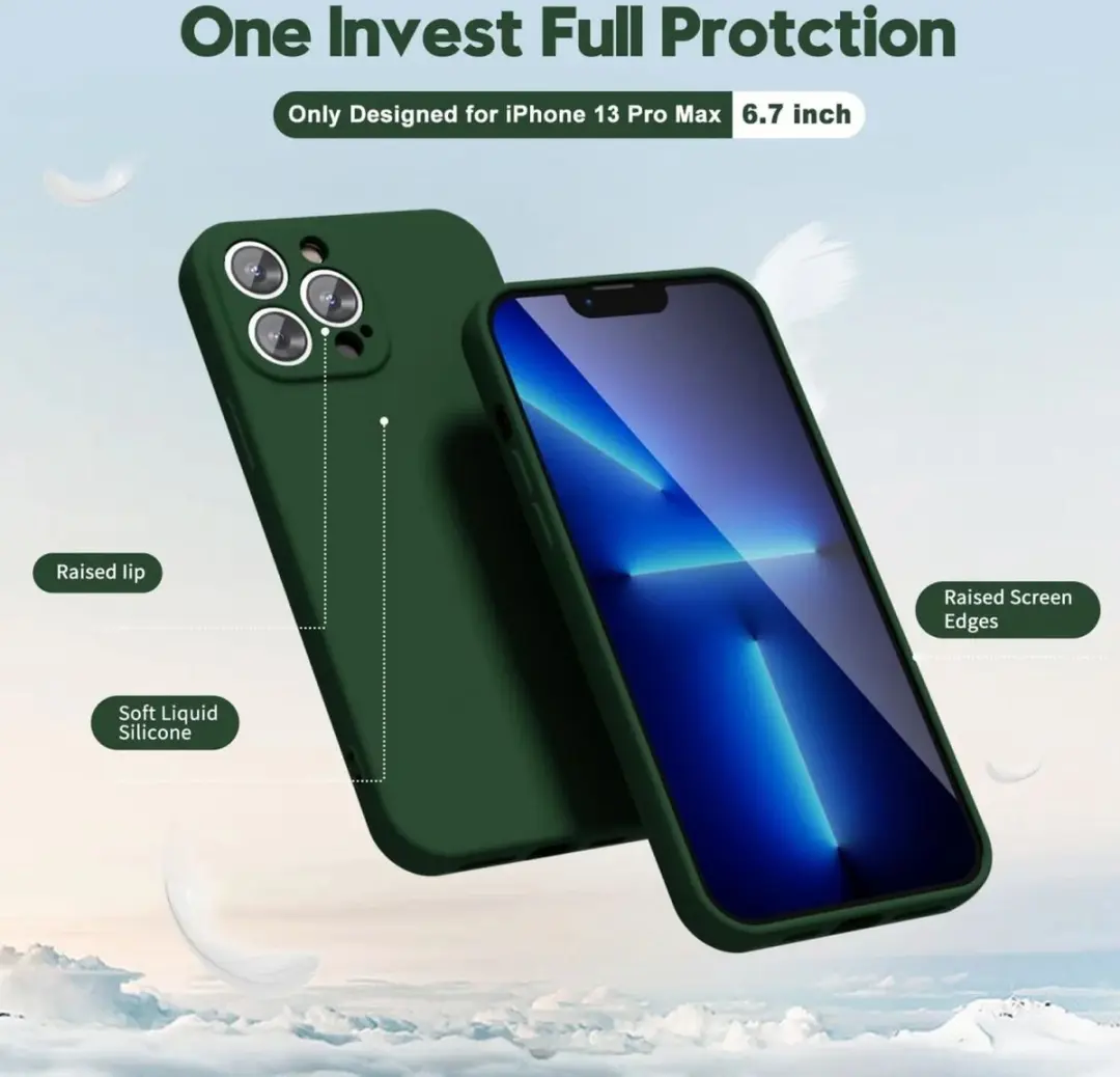 Selected by GSMpunt Apple iPhone 13 Pro Max Hoesje - Dun TPU Donkergroen - afbeelding 6 van 6