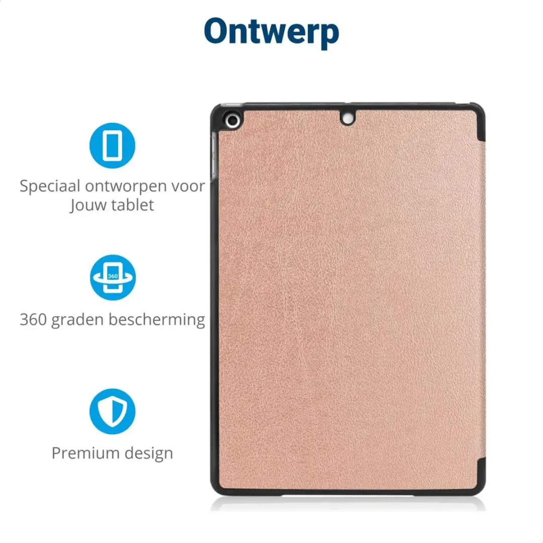 Selected by GSMpunt Apple iPad 10.2 Hoes - Roze Tri-Fold