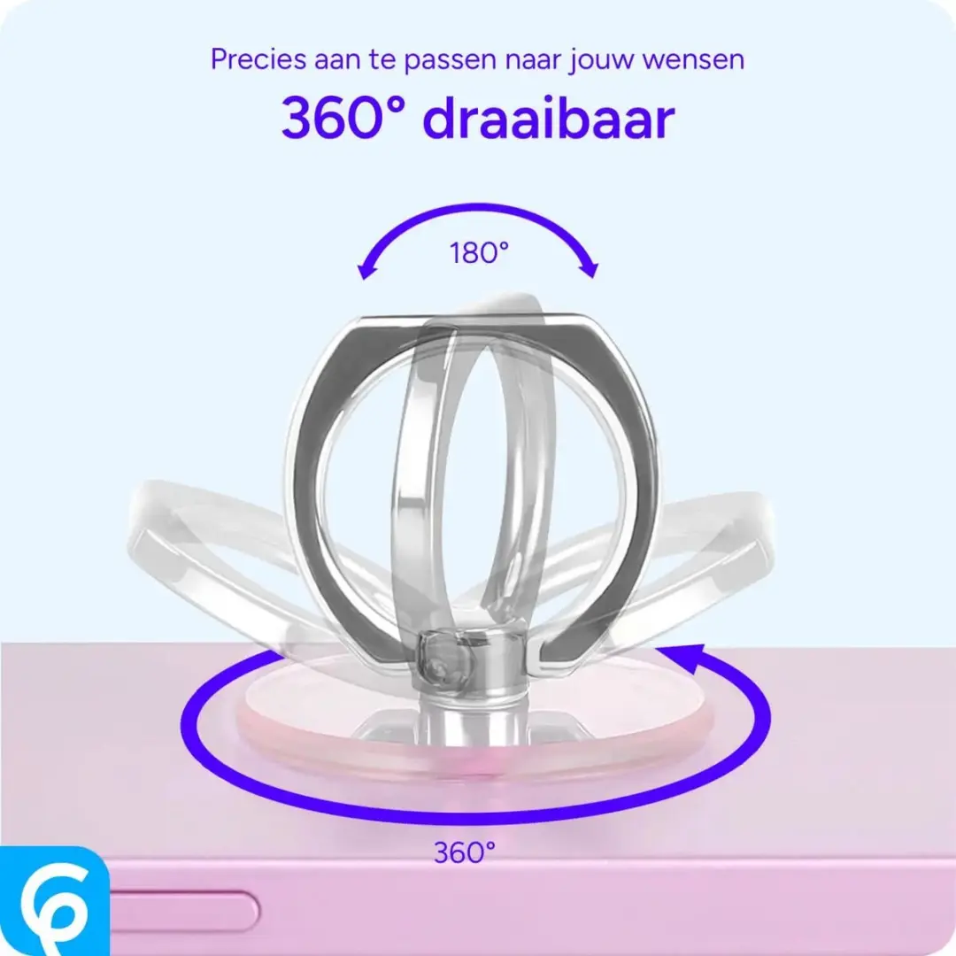 Selected Ringhouder Telefoonhouder 360° Draaibaar - Zwart