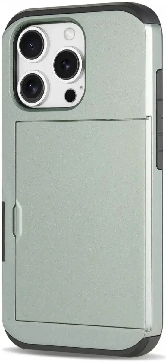 Selected Hoesje iPhone 16 Pro Kaarthouder Groen