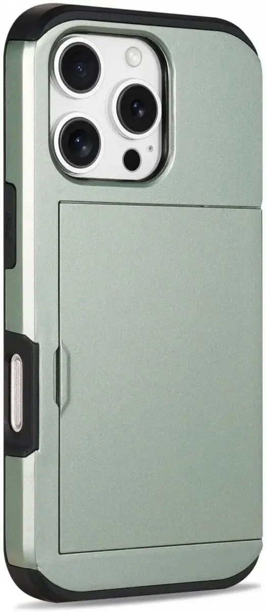 Selected Hoesje iPhone 16 Pro Kaarthouder Groen