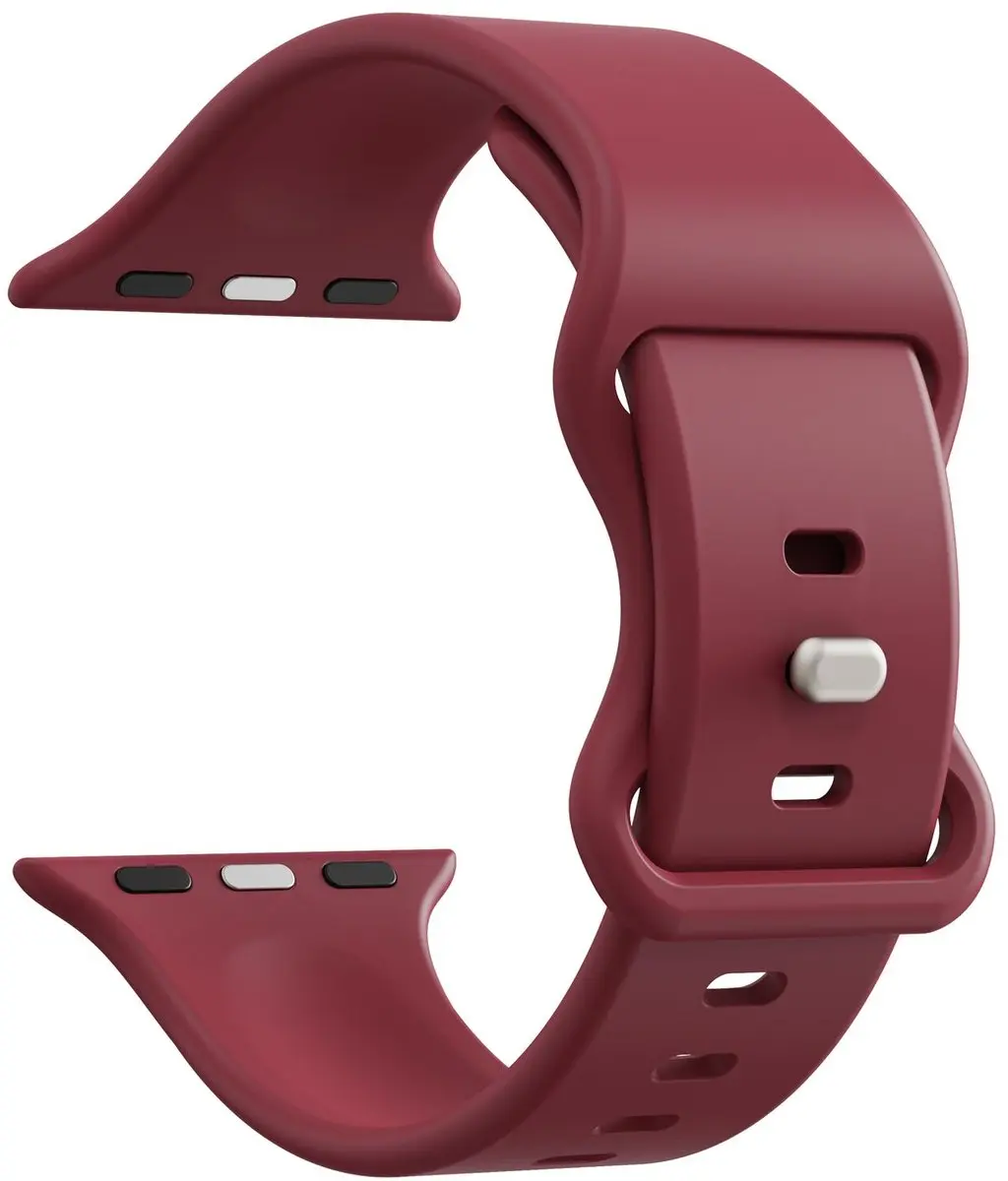 Selected SBG Siliconen Horlogeband Apple Watch 9 45mm - Bordeaux