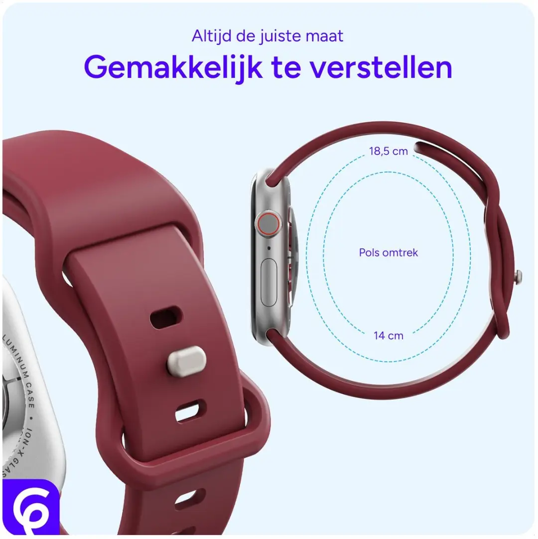 Selected SBG Siliconen Horlogebandje Apple Watch - 38-42mm - Bordeaux