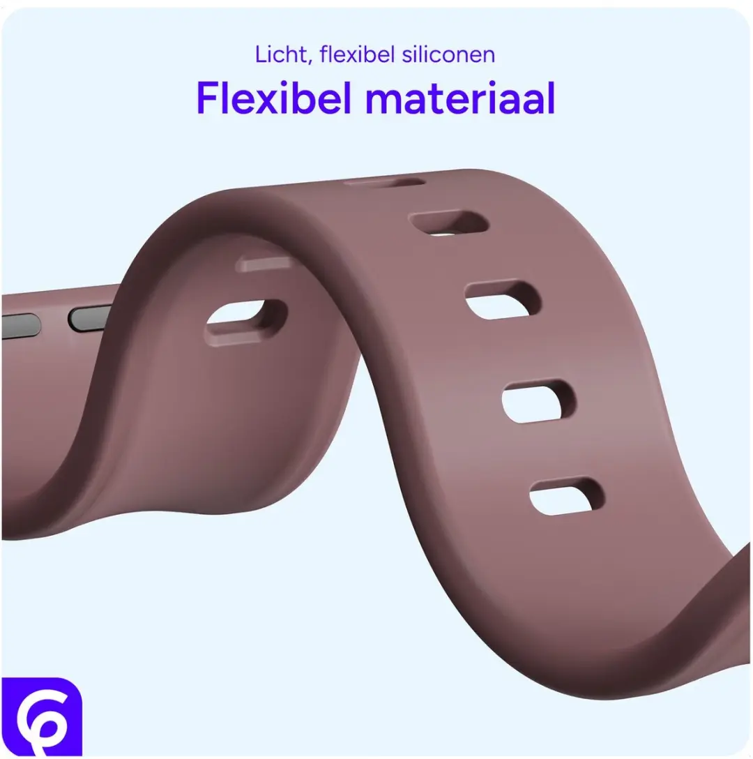 Selected SBG Siliconen Bandje Apple Watch 8 45mm - Smoky Purple