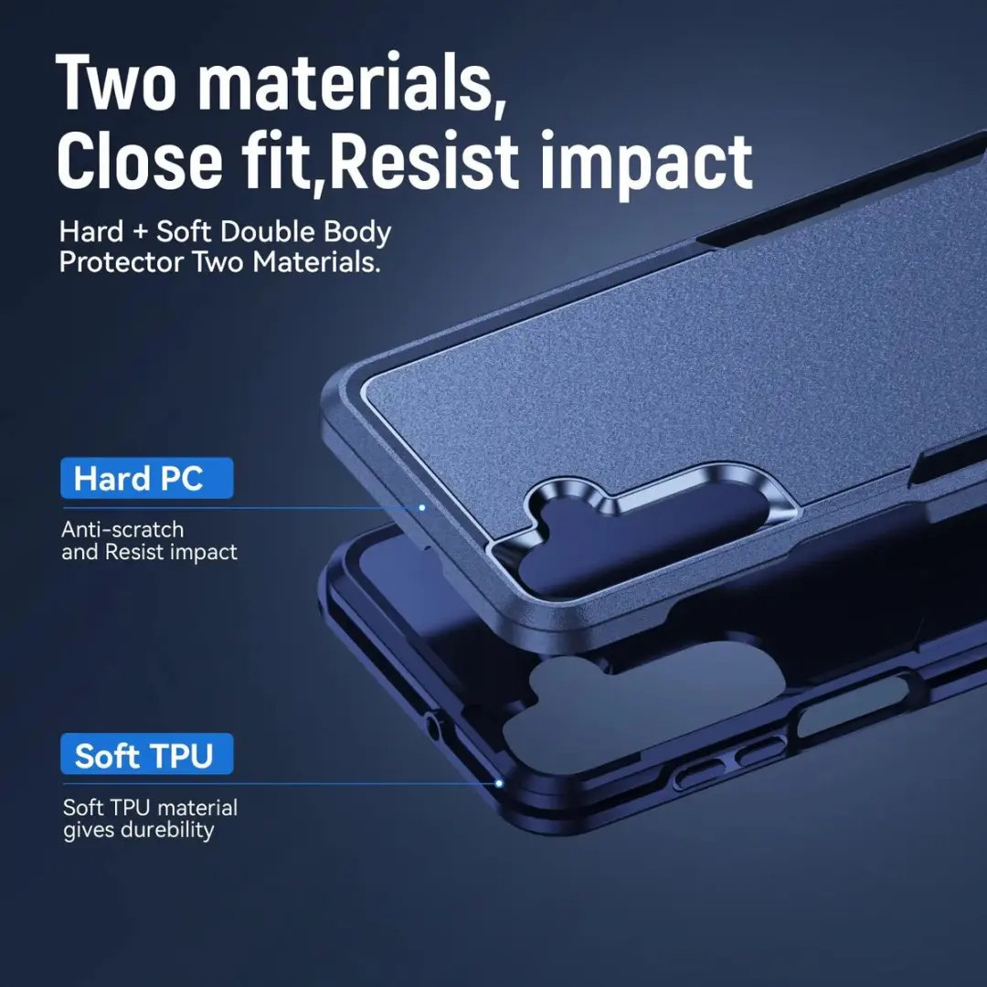 Selected Back Cover Rugged Hoesje Samsung Galaxy A16 - Blauw