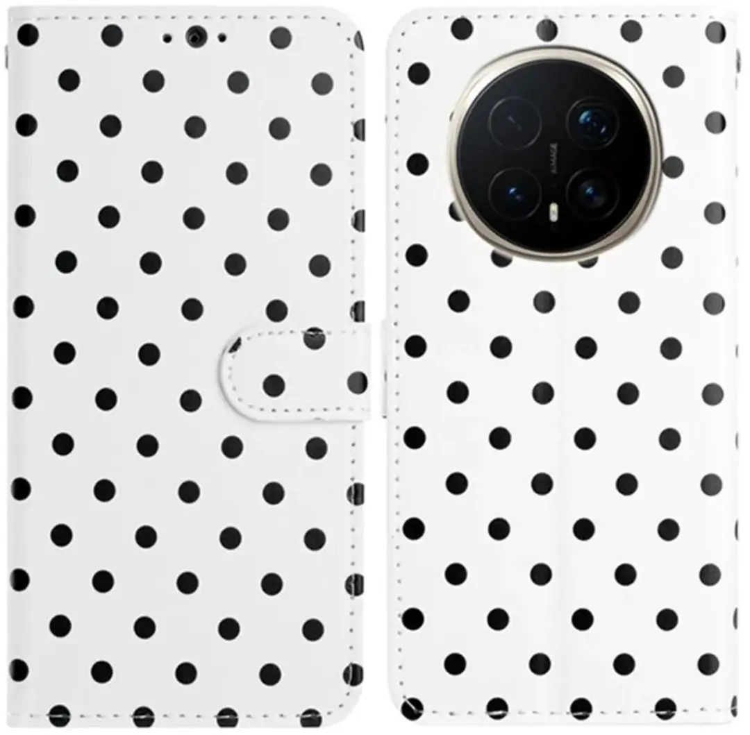 Selected Hoesje Honor Magic 8 Pro Polka Dot Wallet Book
