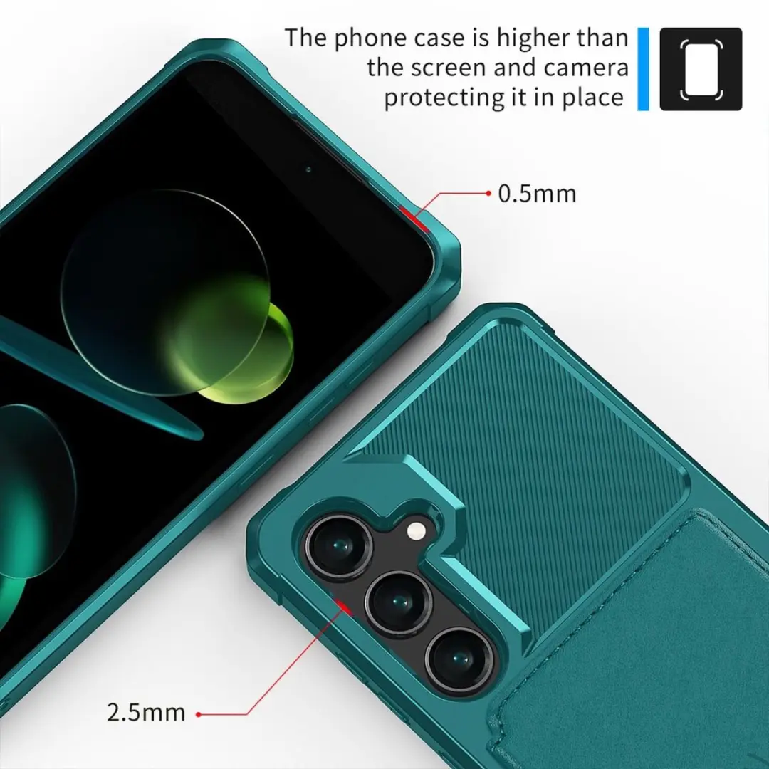 Selected Portemonnee Hoesje Samsung Galaxy S25 FE - Groen - 4 Pasjes