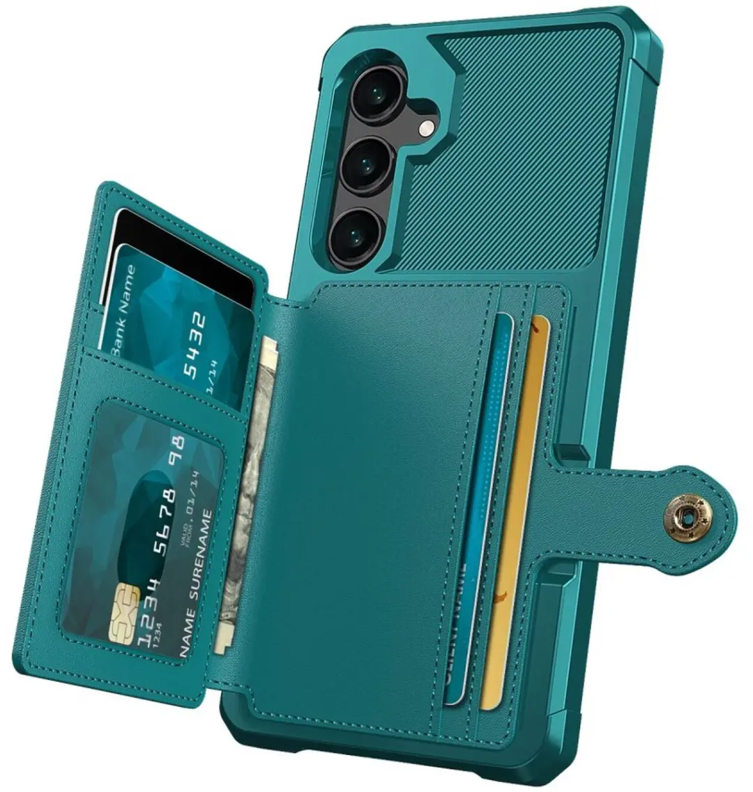 Selected Portemonnee Hoesje Samsung Galaxy S25 FE - Groen - 4 Pasjes