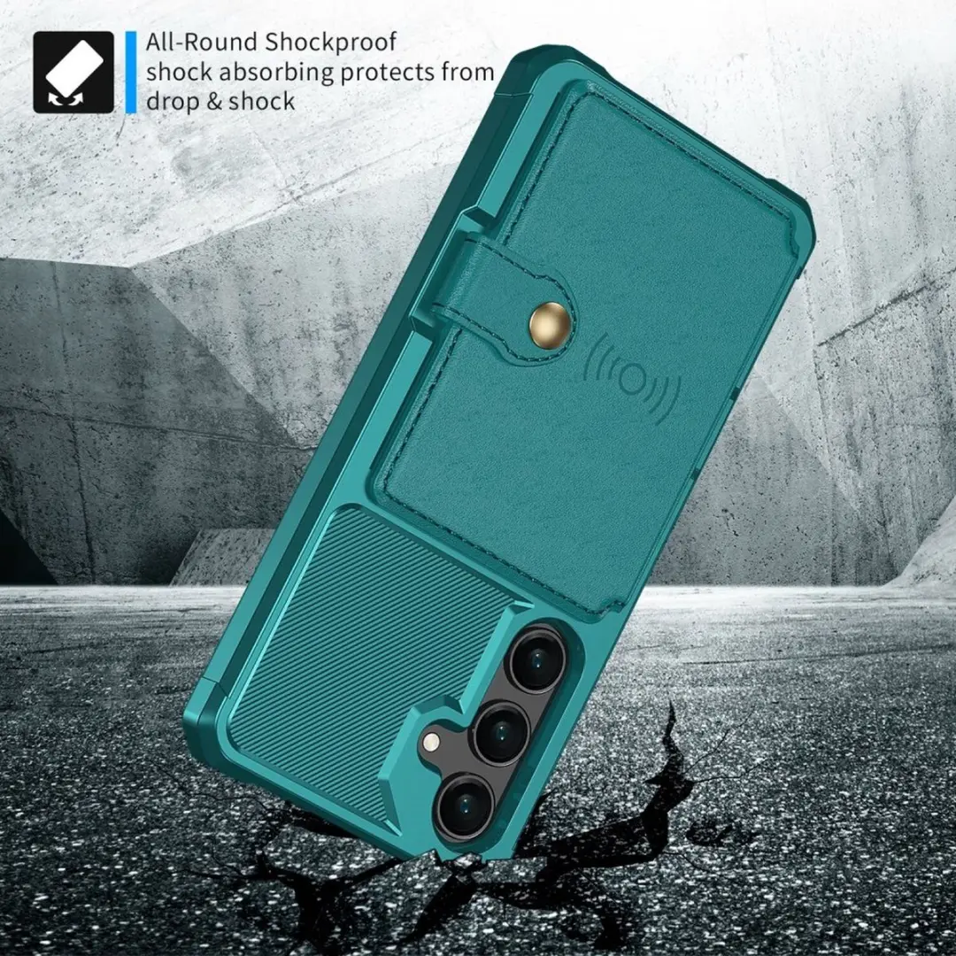 Selected Portemonnee Hoesje Samsung Galaxy S25 FE - Groen - 4 Pasjes