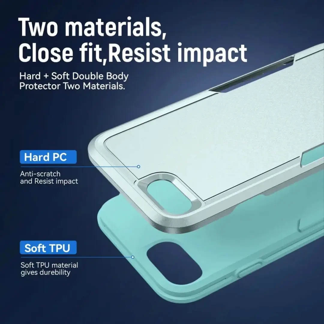 Selected Back Cover iPhone 16e/17e Rugged Hoesje - Groen