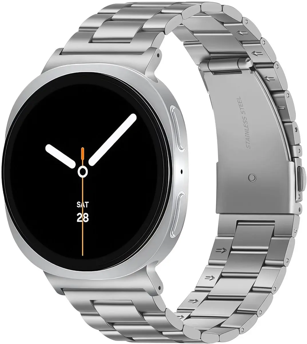 Selected SBG RVS Schakelbandje Samsung Galaxy Watch 8