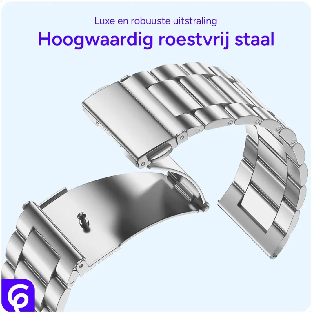 Selected SBG RVS Schakelbandje Samsung Galaxy Watch 8 - Zilver