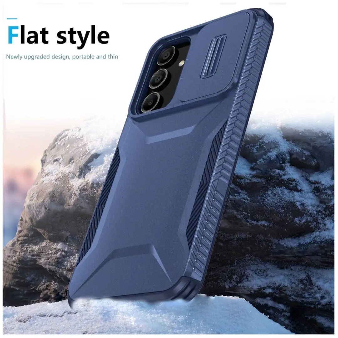 Selected Hoesje Samsung Galaxy A16 Blauw - Camera Slider