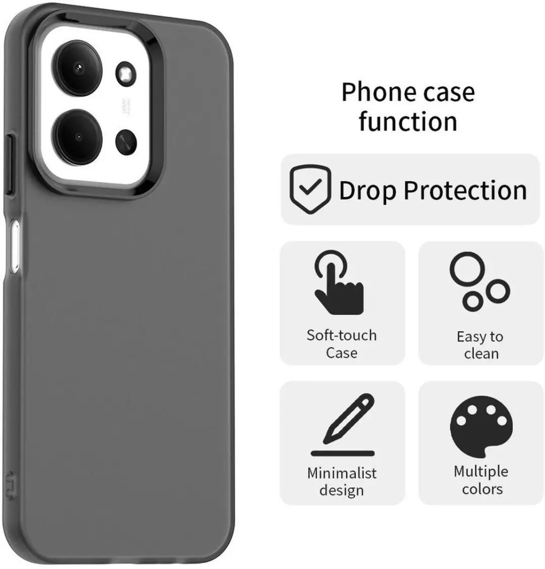 Selected Hoesje Xiaomi Redmi 15C - Matte Zwart