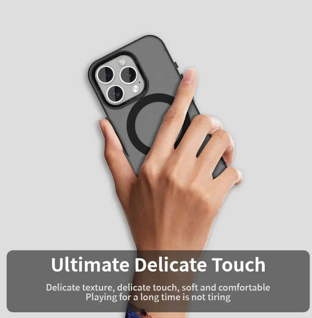 Selected MagSafe Backcover iPhone 16 Pro - Zwart & Transparant - afbeelding 6 van 6