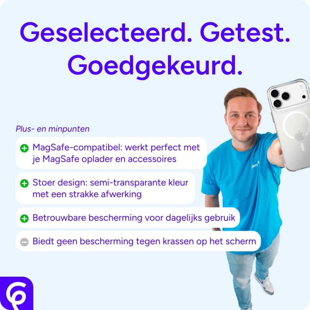 Selected MagSafe Backcover iPhone 16 Pro - Zwart & Transparant