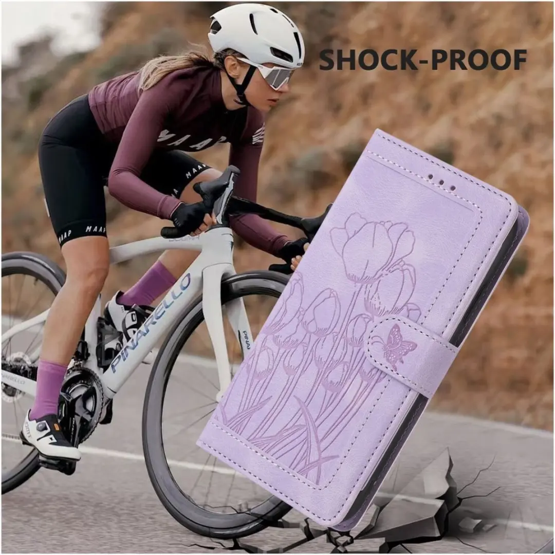 Selected Hoesje Samsung Galaxy A56 Tulpen Book Case - Paars
