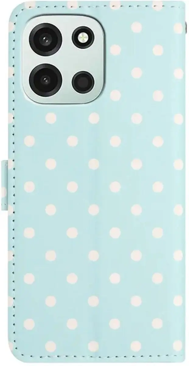 Selected OnePlus Nord 6 Polka Dot Wallet Hoesje - Blauw