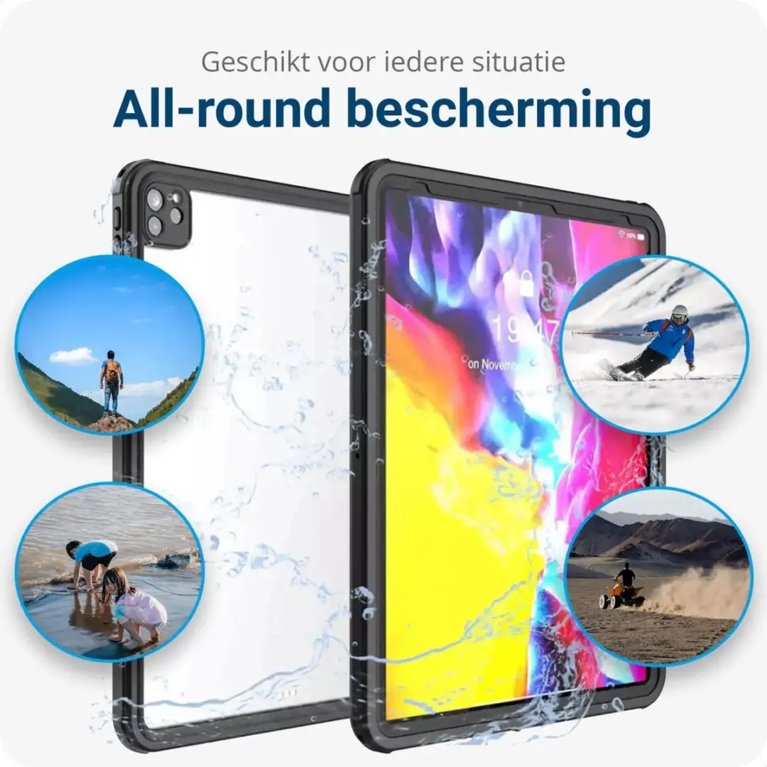 Selected Full Protect Cover iPad Pro 12.9 (2020) - IP68 - Zwart