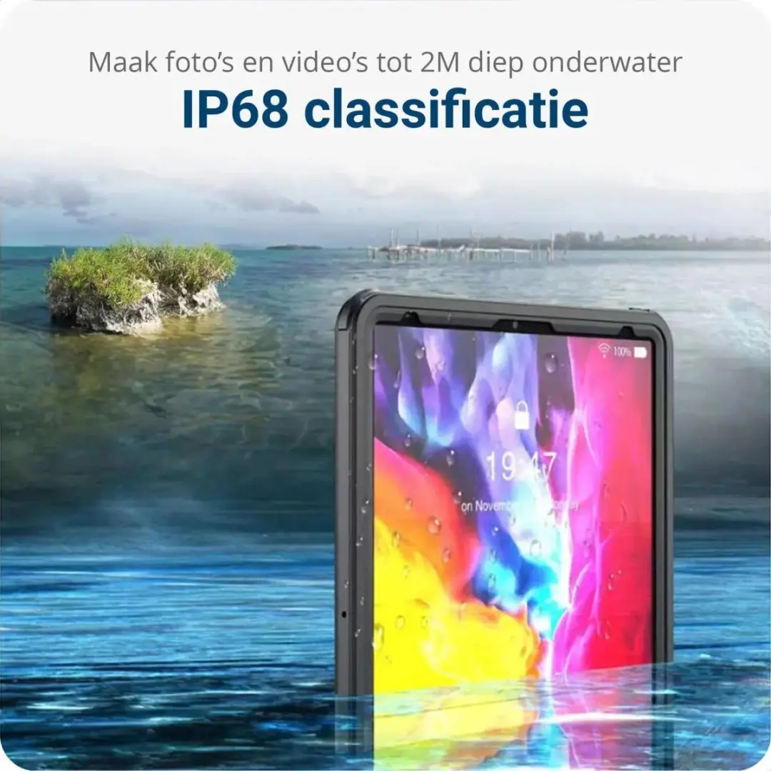 Selected Full Protect Cover iPad Pro 12.9 (2020) - IP68 - Zwart
