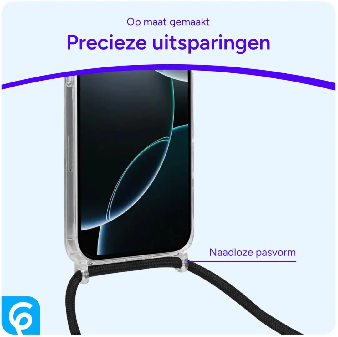 Selected iPhone 16 Plus Hoesje met Koord - MagSafe - Transparant